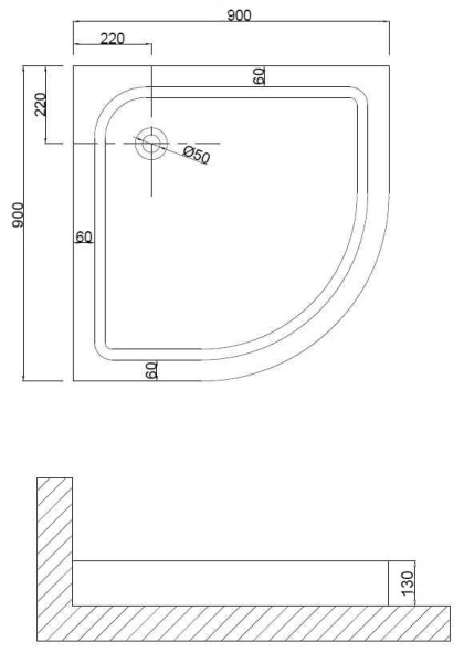 Поддон для душа Niagara Nova NG-90-90 RUS 90х90х17